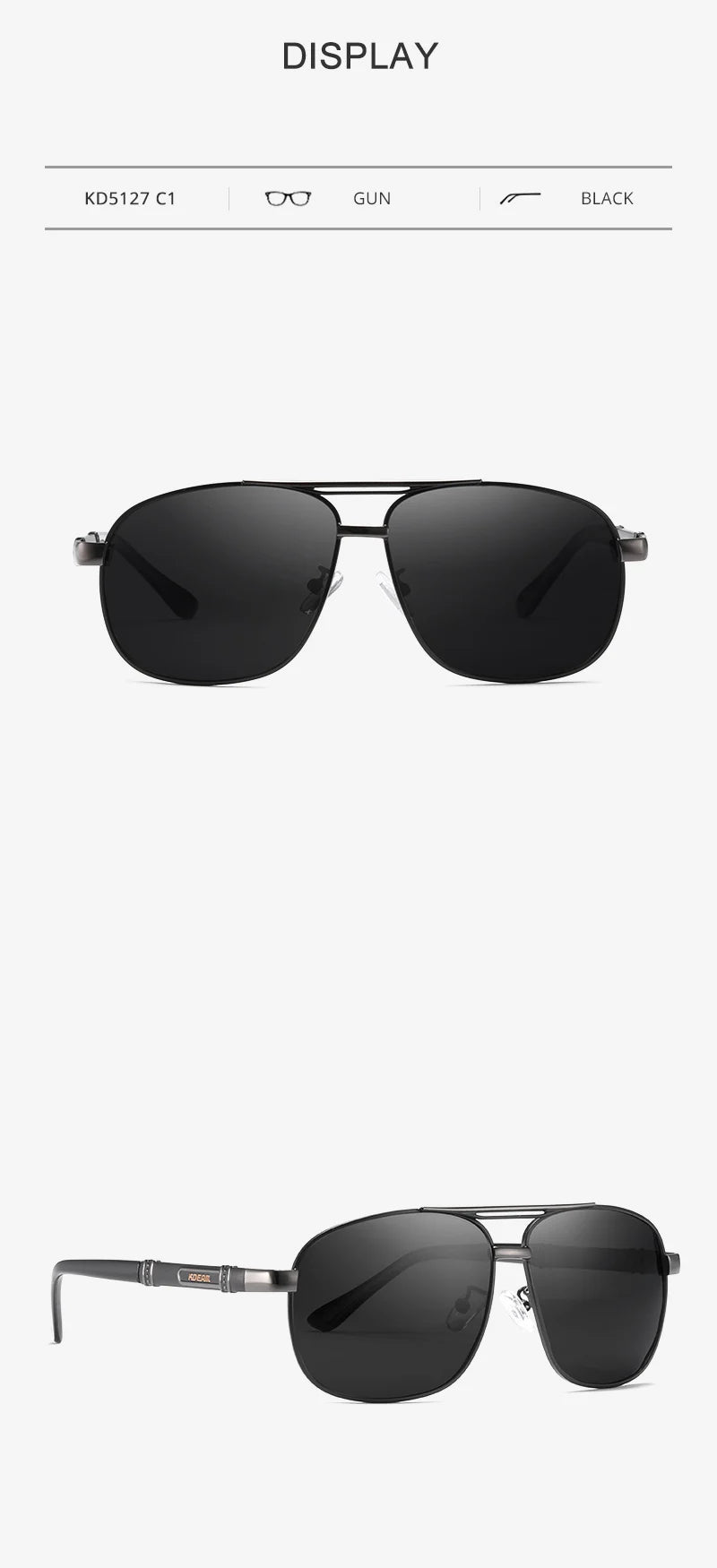 Sonnenbrille Al-Mg quadratisch polarisiert Outdoor UV400 Herren Damen