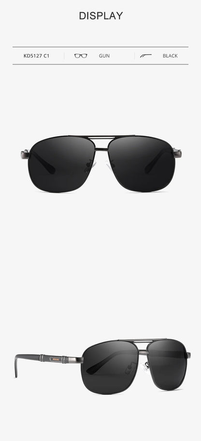 Sonnenbrille Al-Mg quadratisch polarisiert Outdoor UV400 Herren Damen