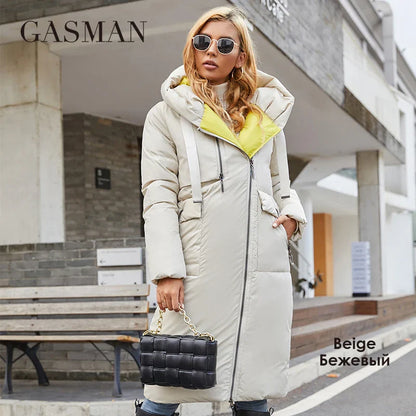 Lange Damen-Winterjacke mit großen Taschen, winddicht und warm – Hochwertiger Parka für kalte Tage.