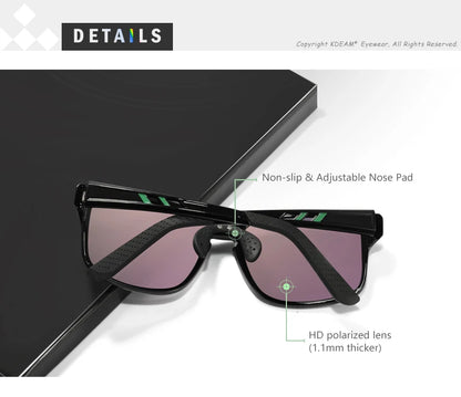 Sonnenbrille Sport TR90 polarisiert rechteckig XL Fahren Damen Herren