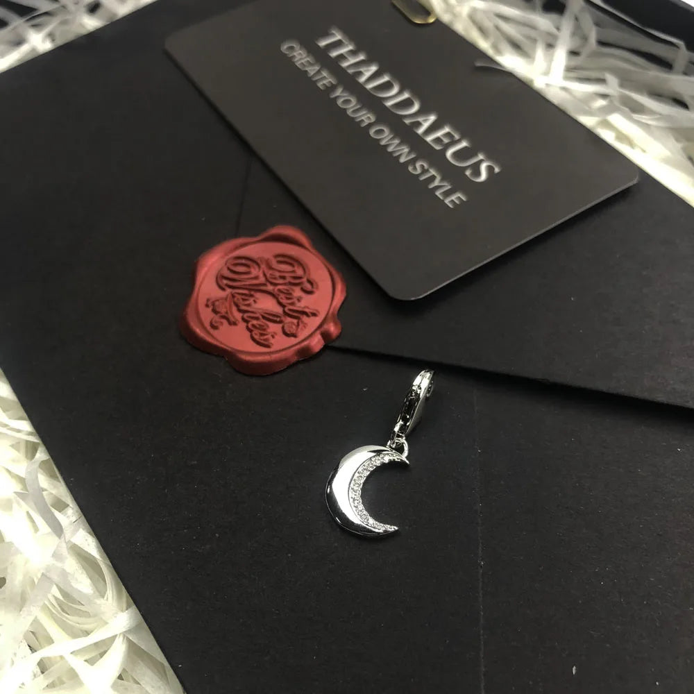 Damen-Charm-Anhänger Mond Statement Schutz aus Sterlingsilber