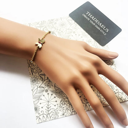 Damen-Armband Schmetterling Gold romantisch aus Sterlingsilber