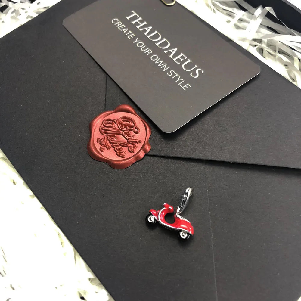 Damen-Charm-Anhänger Motorroller Mini Retro aus Sterlingsilber