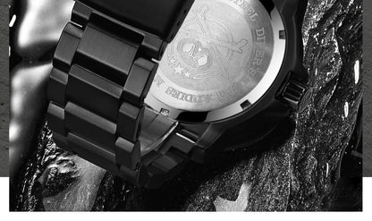 Herren-Sportquarzuhr mit Leuchtzeigern und Nylonarmband