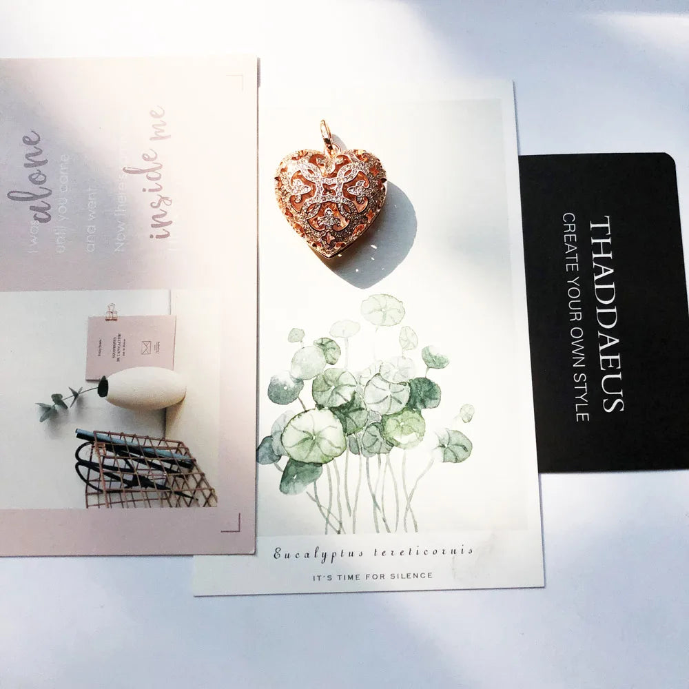 Damen-Charm-Anhänger Herz-Medaillon Glamour aus Sterlingsilber