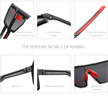 Sonnenbrille Sport TR90 polarisiert UV400 Laufen Angeln Outdoor Herren