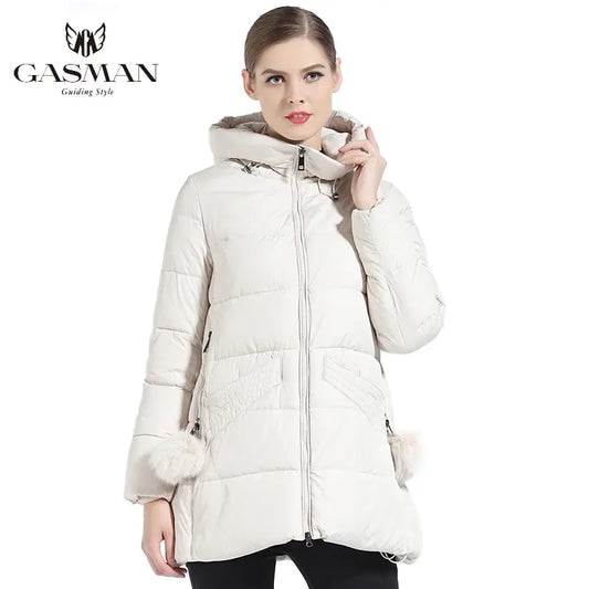 Hochwertige Damen-Winterjacke in Schwarz – Modischer, warmer Daunenmantel mit Kapuze