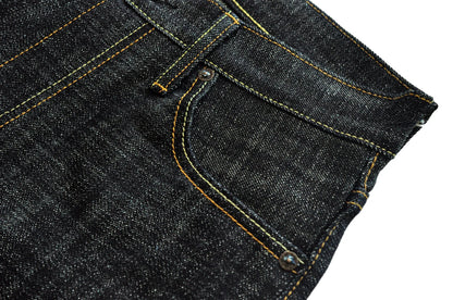 Herren Jeans im Vintage-Stil aus Selvedge Raw Denim mit Silber-überzogenen Knöpfen