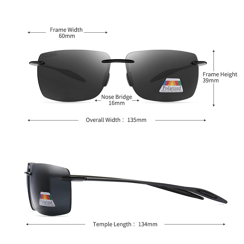 Sonnenbrille Sport TR90 leicht Laufen Fahren Karabiner-Etui Herren