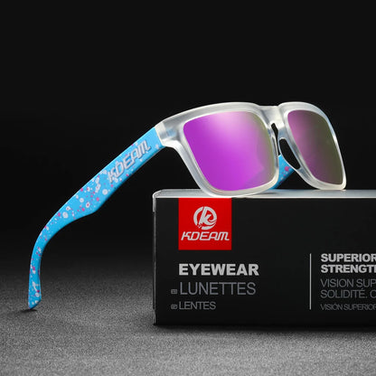 Sonnenbrille quadratisch polarisiert Angeln Lifestyle Spiegel Hartbox Unisex