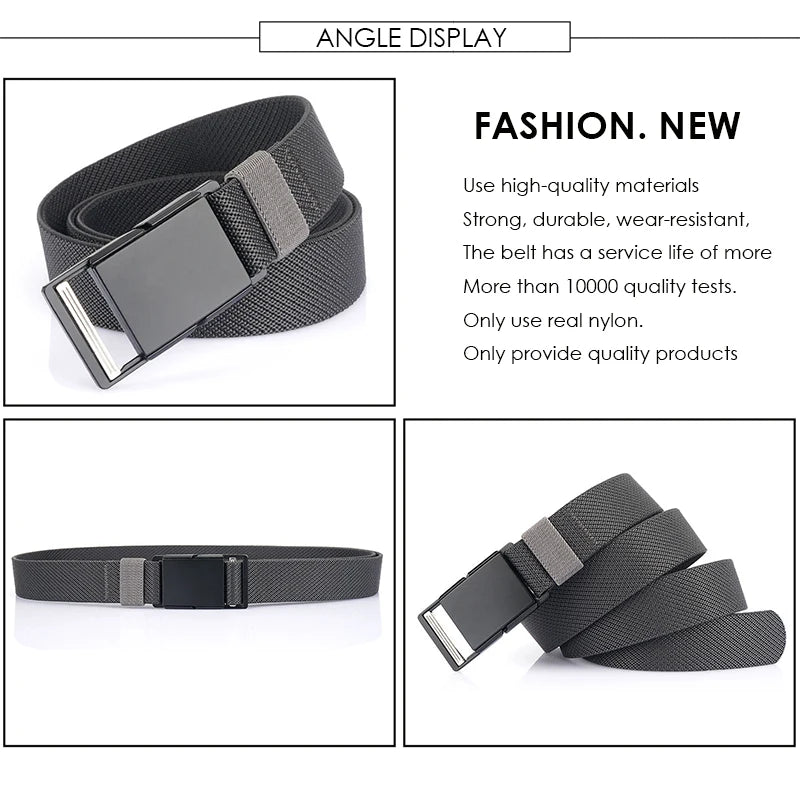 Unisex-Gürtel Mit Magnet-Schnalle 3,4 cm Breite Elastisch Für Outdoor Alltagsaktivitäten Wandern Reisen