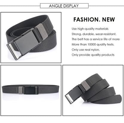 Unisex-Gürtel Mit Magnet-Schnalle 3,4 cm Breite Elastisch Für Outdoor Alltagsaktivitäten Wandern Reisen