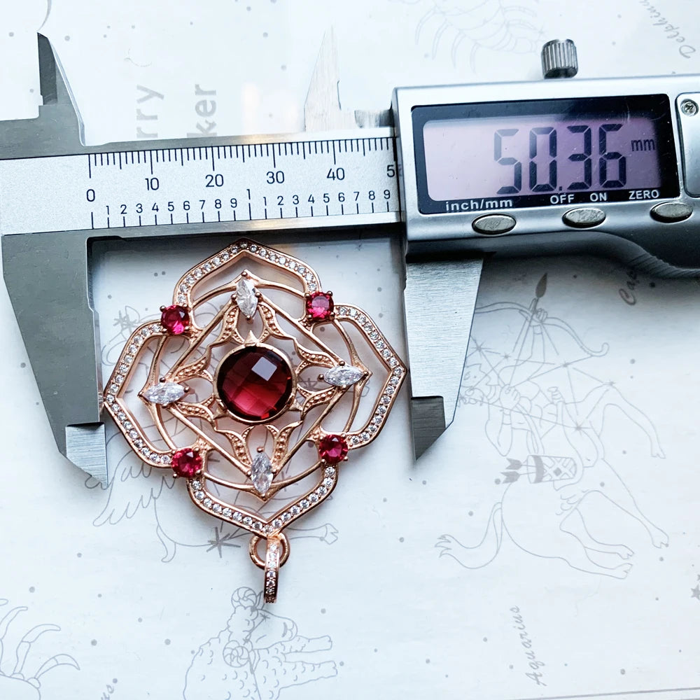 Damen-Charm-Anhaenger Wurzel-Chakra aus Sterlingsilber