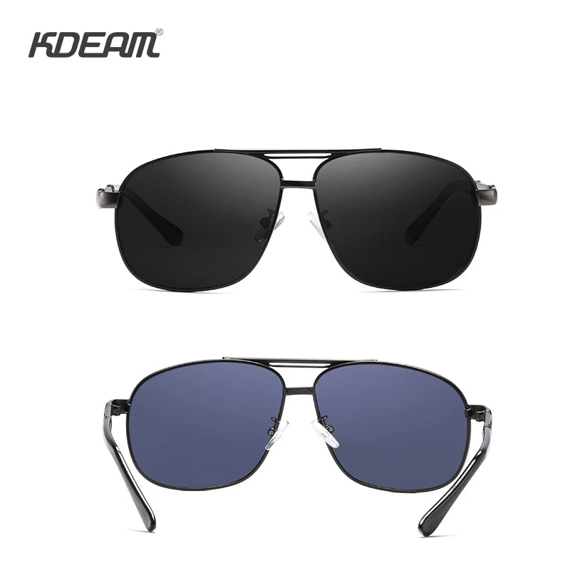 Sonnenbrille Al-Mg quadratisch polarisiert Outdoor UV400 Herren Damen
