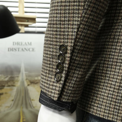 Leinen Herren Anzugset mit Blazer und Hose – ideal für Hochzeit, Sommer und Business in Weiß und Beige