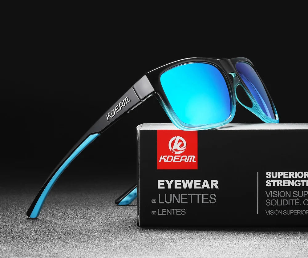 Sonnenbrille quadratisch photochrom polarisiert rutschfest Outdoor Unisex