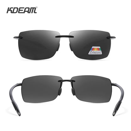 Sonnenbrille randlos rechteckig polarisiert TR90 UV400 ultraleicht Sport