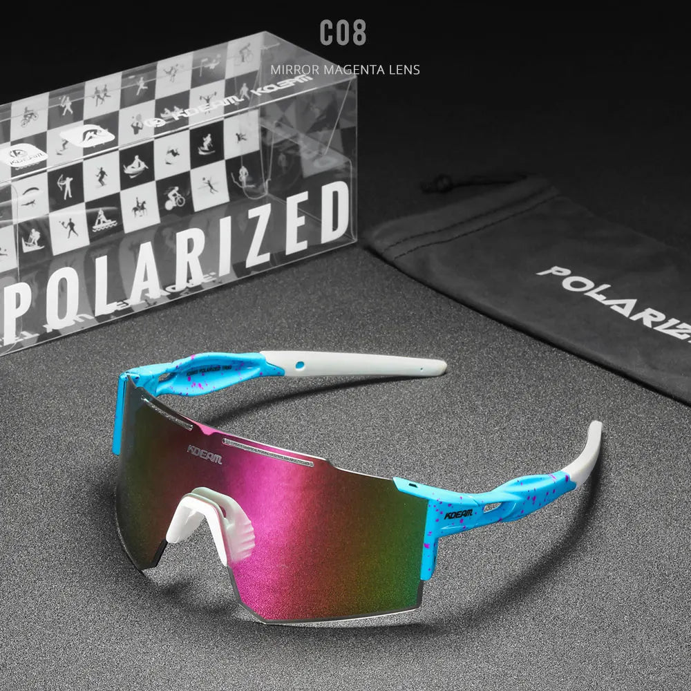 Sonnenbrille Sport TR90 polarisiert 1,2mm Glas Gummisteg winddicht Herren