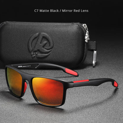 Sonnenbrille rechteckig TR90 ultraleicht polarisiert 1,1mm Fahren Cat.3 Unisex