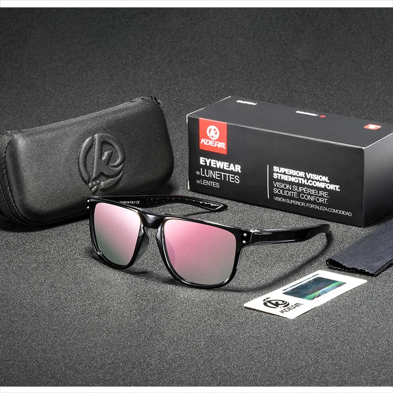 Sonnenbrille Kristallrahmen HD polarisiert Spiegel glasklar Unisex