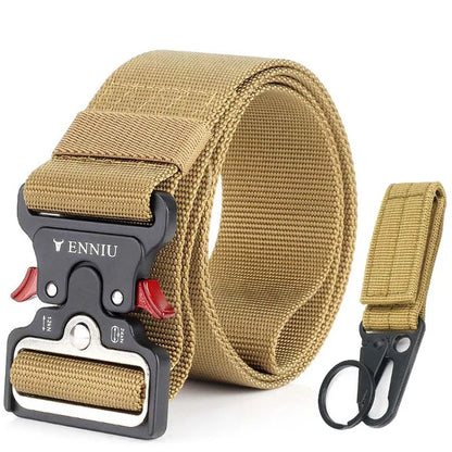 Herren-Taktischer Gürtel aus Nylon mit Schnellverschluss und robuster Metall-Schnalle 5 cm Breite