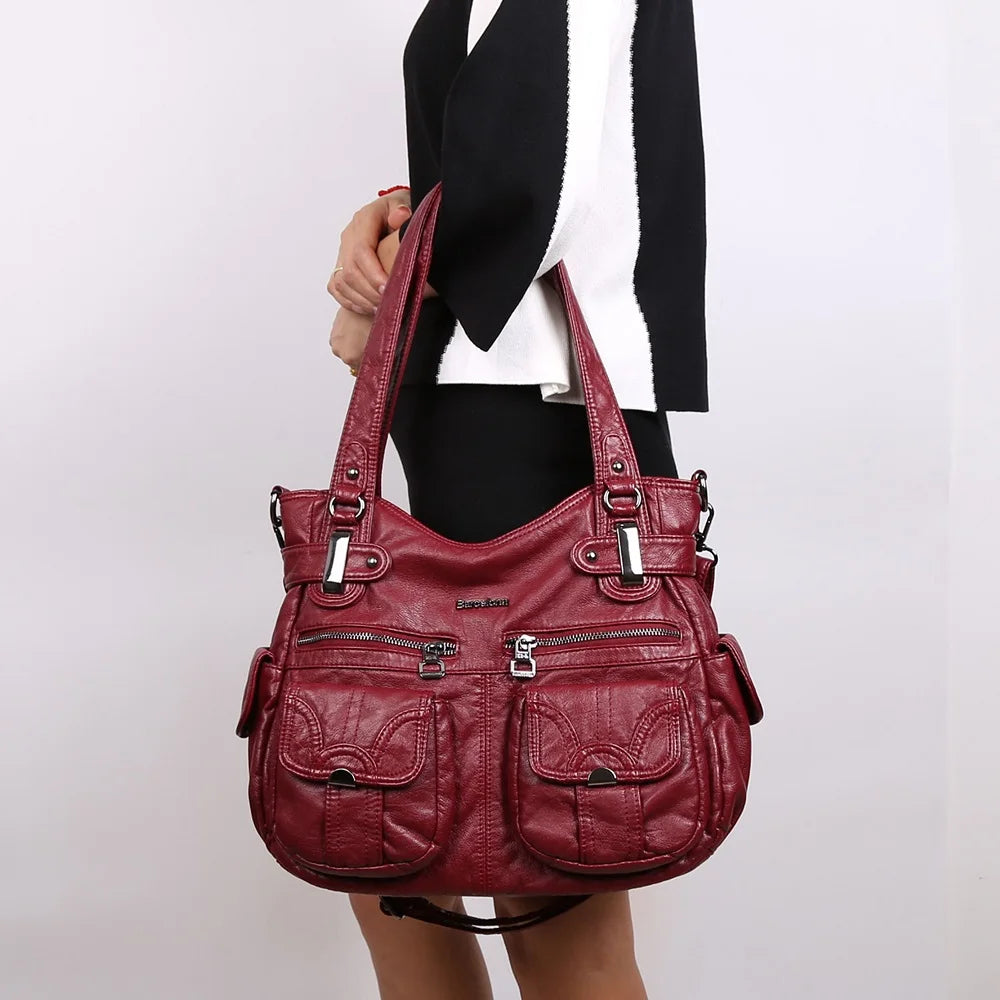 Damen-Handtasche Multifunktionale PU-Tasche Großes Fassungsvermögen Alltagsbegleiter