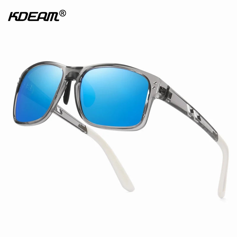 Sonnenbrille Sport TR90 polarisiert rechteckig XL Fahren Damen Herren