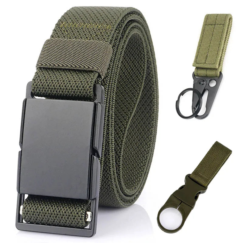 Unisex-Gürtel Mit Magnet-Schnalle 3,4 cm Breite Elastisch Für Outdoor Alltagsaktivitäten Wandern Reisen