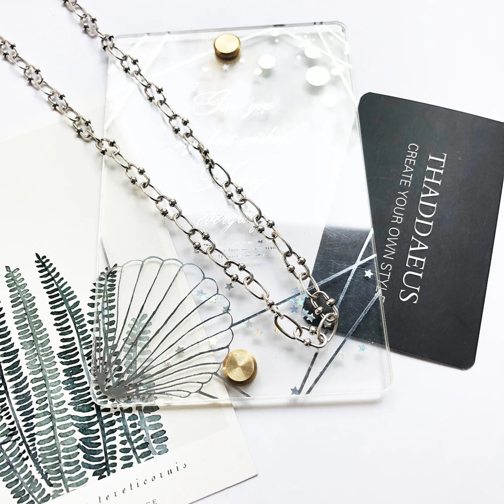 Damen-Halskette Charm-Kette Rebel-Look II aus Sterlingsilber