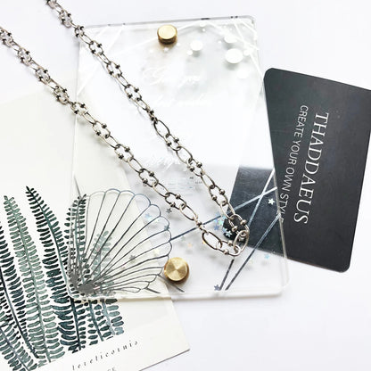 Damen-Halskette Charm-Kette Rebel-Look II aus Sterlingsilber