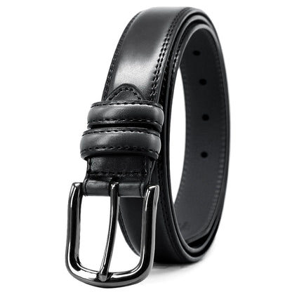Herren Echtleder-Gürtel Jeans Cowskin Casual Business 3,5 cm Automatik-Schnalle