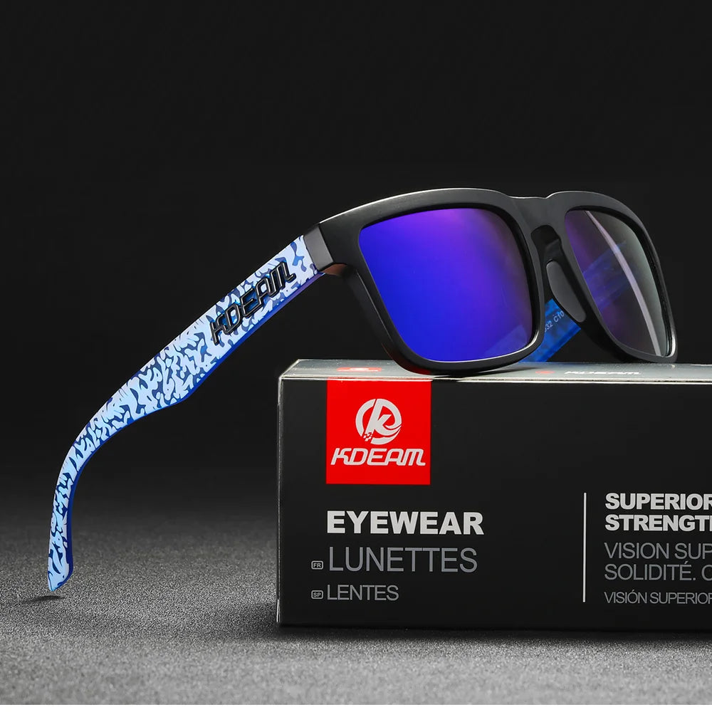 Sonnenbrille quadratisch polarisiert Angeln Lifestyle Spiegel Hartbox Unisex