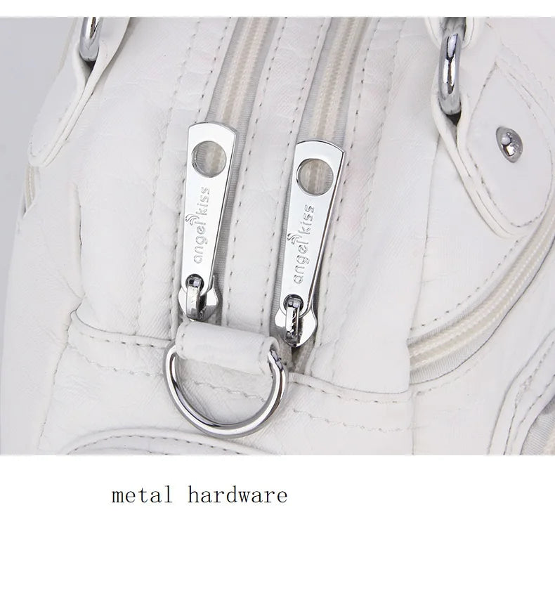Damen-Schultertasche Aus PU-Leder Mit Mehrfachfächern Praktisch Und Elegant Vintage-Stil