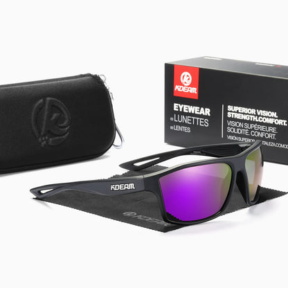 Sonnenbrille quadratisch polarisiert 65mm Outdoor Angeln Sport Herren
