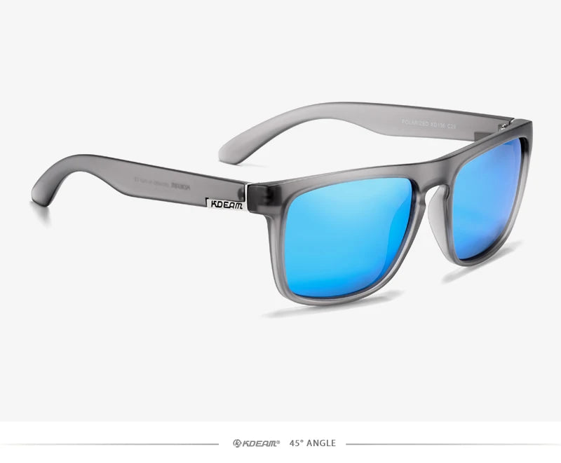 Sonnenbrille quadratisch polarisiert transparent 30 Farben Spiegel Herren