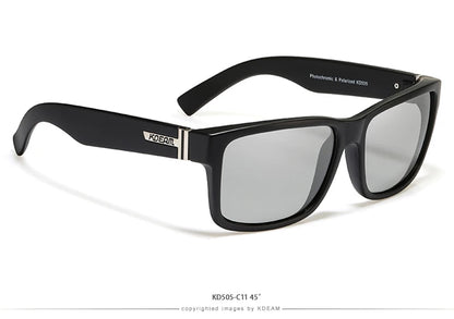 Sonnenbrille Sport polarisiert photochrom Fahren auffällige Farben Hartbox