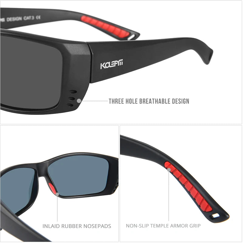 Sonnenbrille Sport TR90 polarisiert UV400 Belüftung leicht Herren