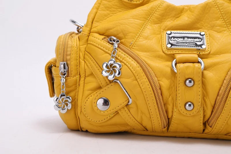 Damen-Handtasche mit Top-Griff und Mehrfachinnenfächern für Alltag und Freizeit Leichtgewichtig