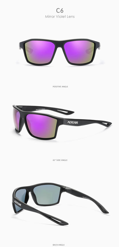 Sonnenbrille quadratisch polarisiert 65mm Outdoor Angeln Sport Herren