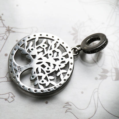 Damen-Charm-Anhänger bunter Baum romantisch aus Sterlingsilber