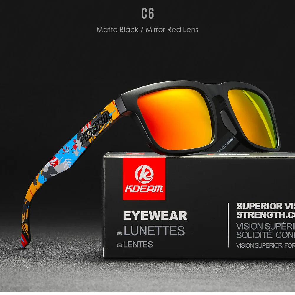 Sonnenbrille quadratisch polarisiert Angeln Lifestyle Spiegel Hartbox Unisex