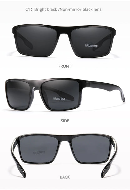 Sonnenbrille rechteckig TR90 ultraleicht polarisiert 1,1mm Fahren Cat.3 Unisex