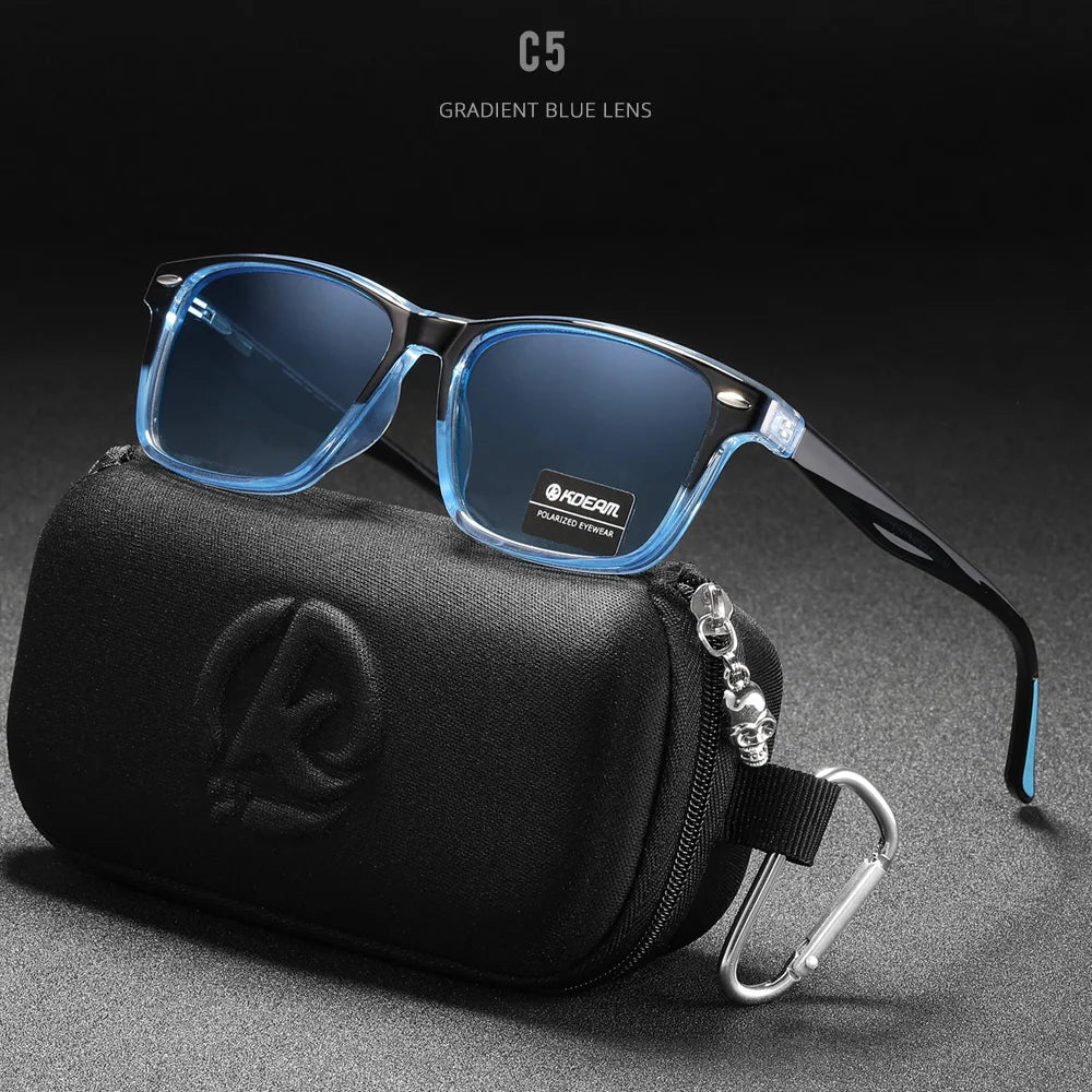Sonnenbrille quadratisch polarisiert TR90 Federgelenk Unisex