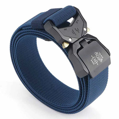 Herren-Gürtel mit 3,8 cm Breite aus Elastischem Material mit Schnellverschluss aus Aluminium für Militärlook