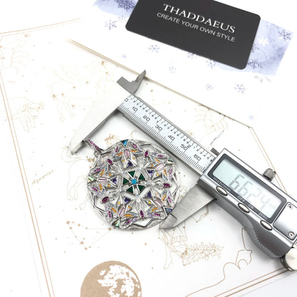 Damen-Charm-Anhänger Kaleidoskop Libelle Magie Frühling aus Sterlingsilber