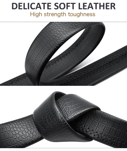 Herren Leder-Gürtelband ohne Schnalle Rindsleder Schwarz Braun 3,5 cm