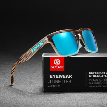 Sonnenbrille quadratisch polarisiert Angeln Lifestyle Spiegel Hartbox Unisex