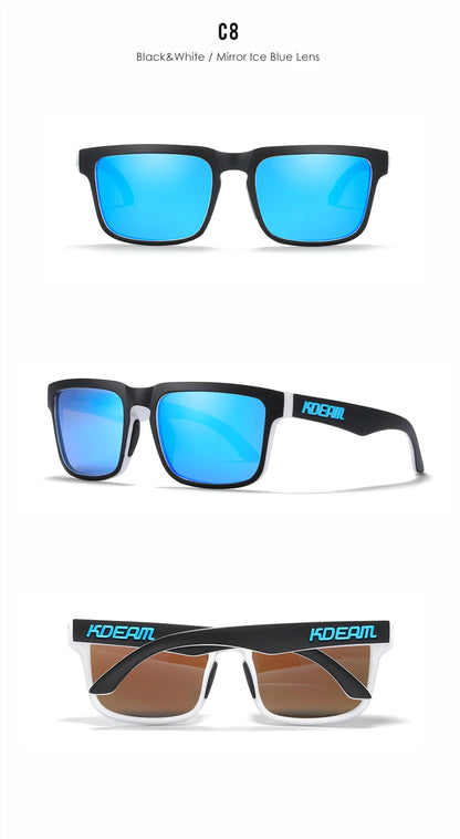 Sonnenbrille quadratisch polarisiert Angeln Lifestyle Spiegel Hartbox Unisex