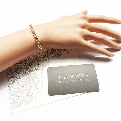 Damen-Armband goldene Gliederkette ethnisch aus Sterlingsilber