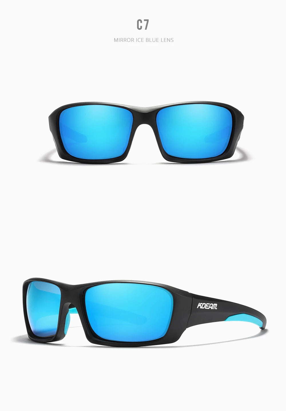 Sonnenbrille Sport TR90 polarisiert Wandern Angeln Reißverschlussetui Herren